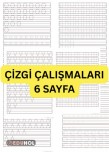 1.SINIF DÜZENLİ ÇİZGİ ÇALIŞMASI 6 SAYFA