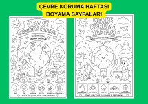 ÇEVRE KORUMA HAFTASI BOYAMA SAYFALARI ETKİNLİK