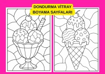 DONDURMA VİTRAY  BOYAMA SAYFALARI