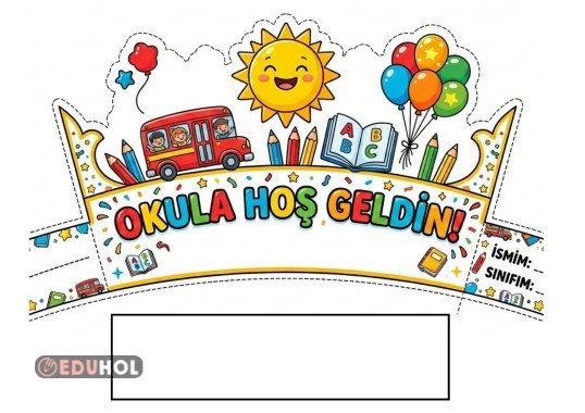 Okuluna hoş geldin taçları
