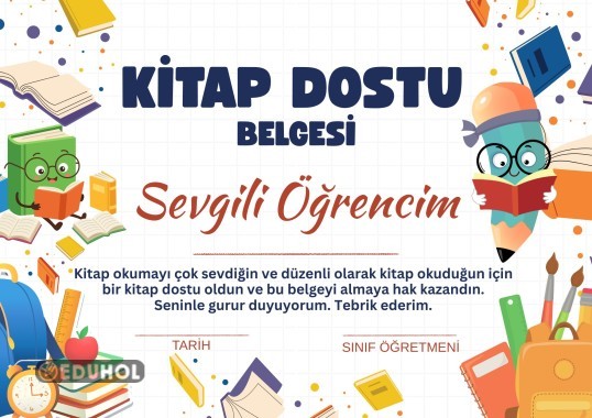 Kitap Dostu Belgesi