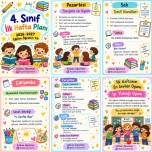 4. Sınıf İlk Hafta Planı