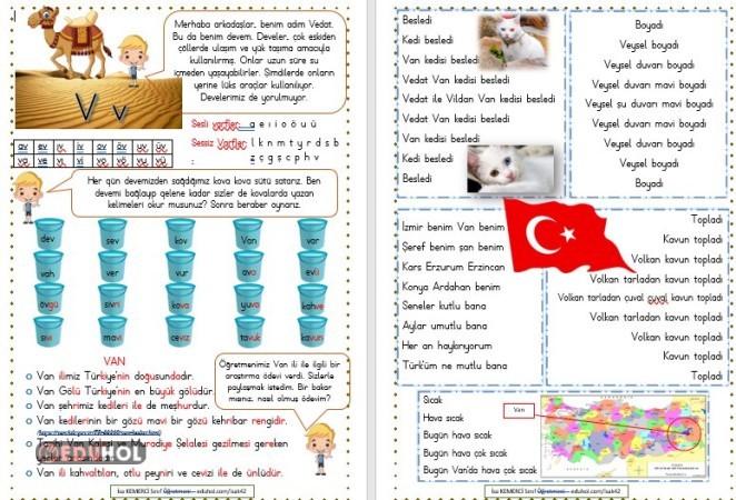 V harfi Vedat ve Devesi ile Van şehri