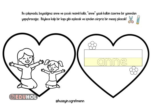 Açılır Kapanan Kalp (Anne Etkinliği)