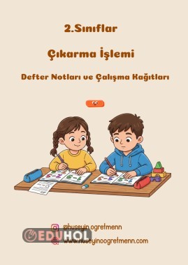 Çıkarma İşlemi- Defter Notları ve Çalışma Kağıtları