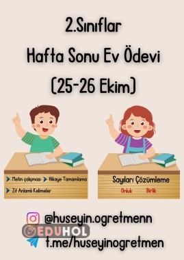 Hafta Sonu Ev Ödevi(25-26 Ekim)