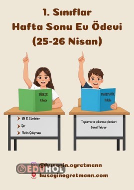 Hafta Sonu Ev Ödevleri(25-26 Nisan)