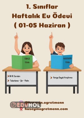 Haftalık Ev Ödevleri(1-5 Haziran)