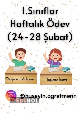 Haftalık Ödev(24-28 Şubat)