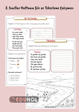 Haftanın Tekerleme ve Şiir Çalışması