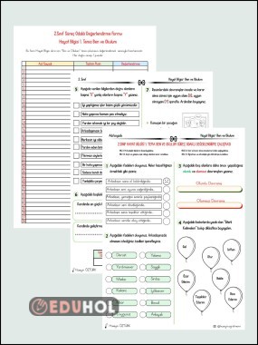 Hayat Bilgisi 1. Tema Ben ve Okulum Süreç Odaklı Değerlendirme