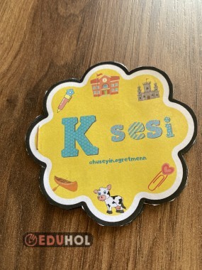 K Sesi Çiçek Tasarımlı Hece-Kelime-Metin okuma