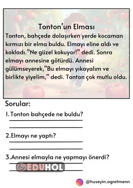 Okuduğunu Anlama(Tonton’un Elması)