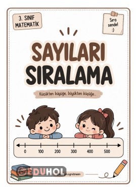 Sayıları Sıralama Defter Notları ve Çalışma Kağıtları