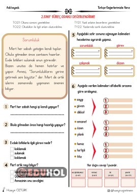 Süreç Odaklı Değerlendirme( Türkçe-Sorumluluk)