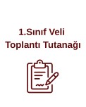 1. Dönem Veli Toplantı Tutanağı