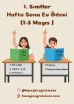Hafta Sonu Ev Ödevleri(1-3 Mayıs)
