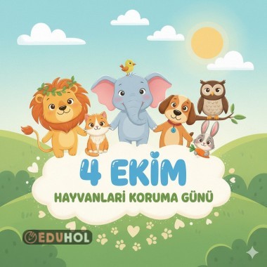 4 Ekim hayvanları koruma günü pano 12 A4 boyutunda