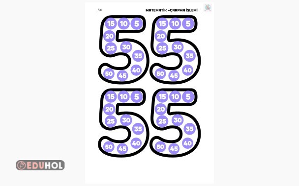 5er çarpma işlemi tüm etkinlikler