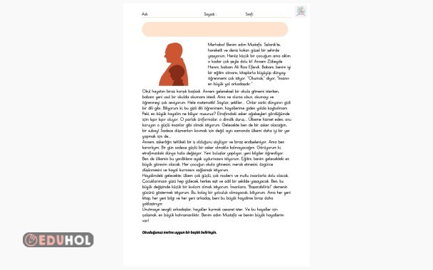 okuma anlama metni Atatürk’ün hayalleri