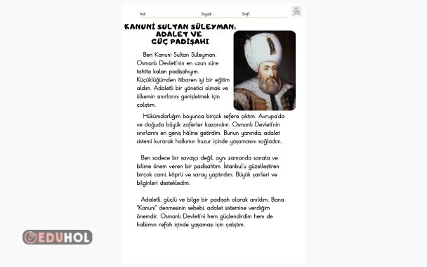 okuyorum anlıyorum Kanuni Sultan Süleyman