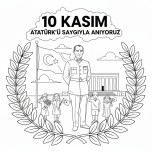 10 Kasım boyama sayfası