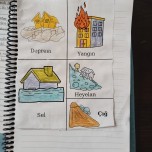 Doğal afetler defter görselleri