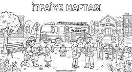 İtfaiye Haftası Boyama Sayfası