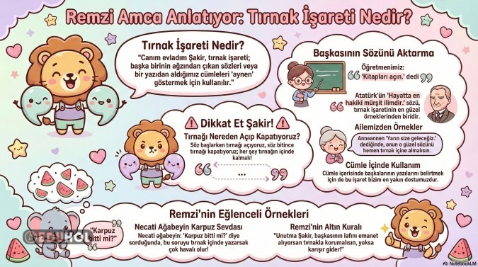 Aslanımız Tırnak işaretini detaylıca anlatıyor