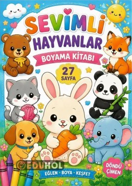 27 SAYFALIK SEVİMLİ HAYVANLAR BOYAMA SERİSİ