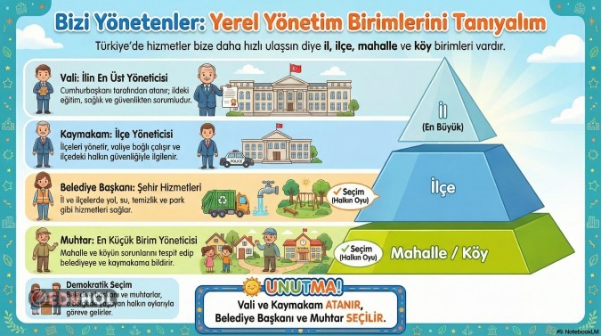 3.SINIF HAYAT BİLGİSİ ÜLKEMİZDE YÖNETİM BİRİMLERİ İNFOGRAFİK