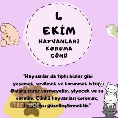 4 ekim Hayvanları koruma günü