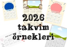 2026 takvim örnekler