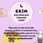 4 ekim Hayvanları koruma günü