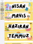 Aylar sınıf panosu
