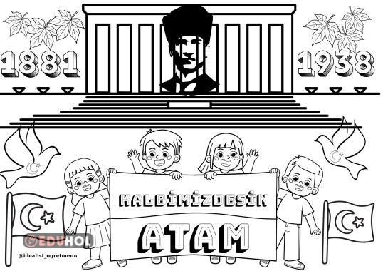 10 KASIM Boyama Sayfası