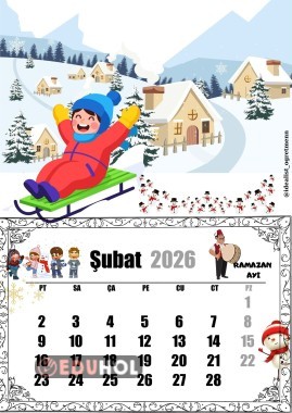 2026 Şubat Ayı Takvimi