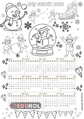 2026 Takvimi Boyamalı