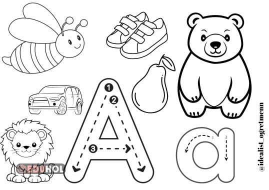 A sesi boyama safyfası