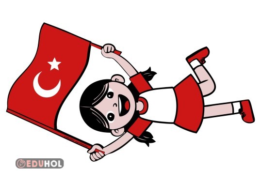 BAYRAK TUTAN KIZ ÇOCUK