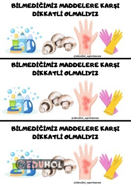 Bilmedigimiz Maddelere Karşı Dikkatli Olmalıyız Defter Notu Görseli