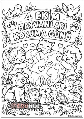 HAYVANLARI KORUMA GÜNÜ BOYAMA SAYFASI