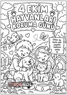 HAYVANLARI KORUMA GÜNÜ BOYAMA SAYFASI