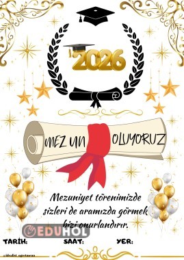 mezuniyet davetiyesi