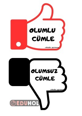 Olumlu ve Olumsuz Cümle Defter Görseli
