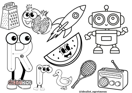 R sesi Boyama Sayfası