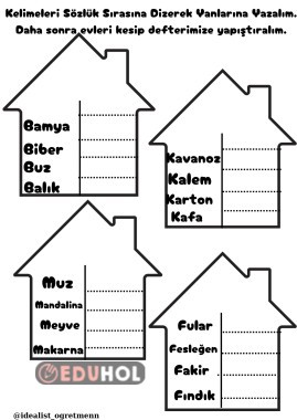 Sözlükte sıralama-3