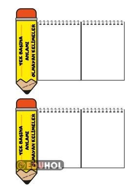 Tek Başına Anlamı Olmayan Kelimeler Defter Çalışması