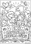 HAYVANLARI KORUMA GÜNÜ BOYAMA SAYFASI
