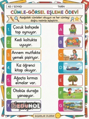 Özel Eğitim, Cümle Görsel Eşleme